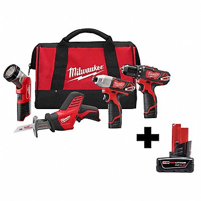 Cordless Combination Kit 4 Tools 12V DC