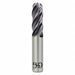 Ball End Mill Single End 1/4 Carbide