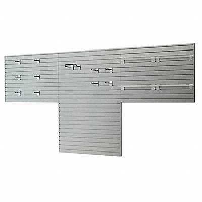 Slatwall Kit 3/4inx36inx96in Silver