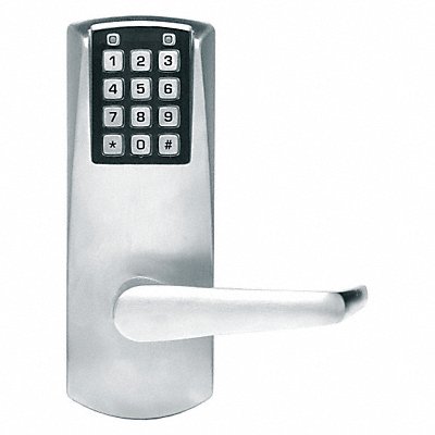 Auto/Deadbolt Lock Keyless Satin Chrome