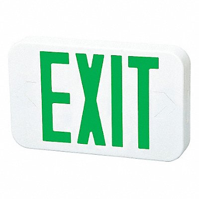 Exit Sign LED Green Letter7-1/4 in H