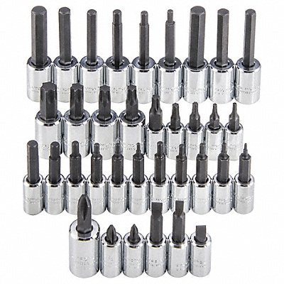 Socket Bit Set Steel DrSz 1/4 in