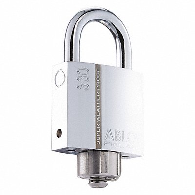 Keyed Padlock 1 in Rectangle Silver