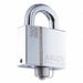 Keyed Padlock 1 1/4 in Rectangle Silver