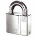 Keyed Padlock 1 1/4 in Rectangle Silver