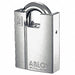 Keyed Padlock 1 1/4 in Rectangle Silver