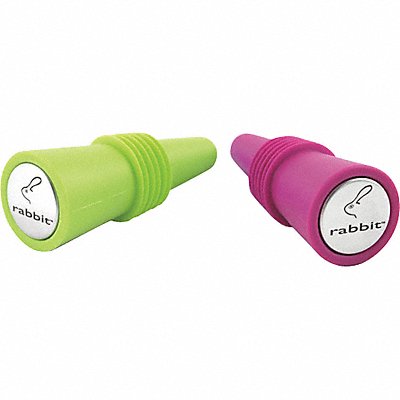 Bottle Stoppers Rubber/SS Assorted PK2
