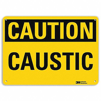 Caution Sign 10 inx14 in Aluminum