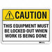 Caution Sign 10 inx14 in Plastic