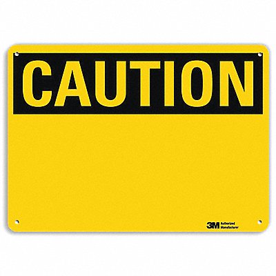 Caution Sign Blank 10 inx14 in Plastic