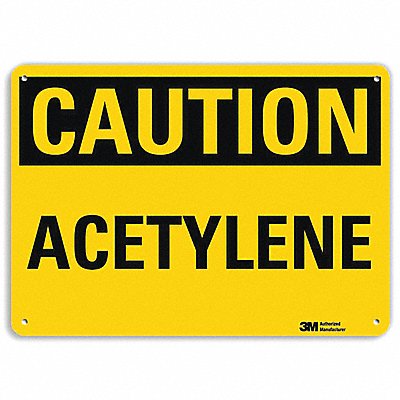 Caution Sign 10 inx14 in Aluminum