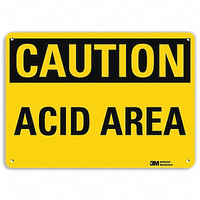 Caution Sign 7 in x 10 in Aluminum