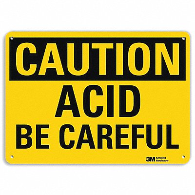 Caution Sign 10 in x 14 in Plastic