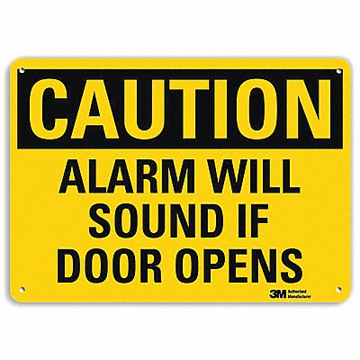 Caution Sign 7 in x 10 in Aluminum