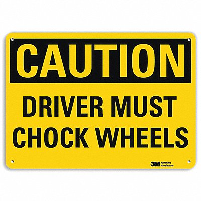 Caution Sign 7 in x 10 in Plastic