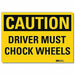 Caution Sign 7inx10in Reflctv Sheeting