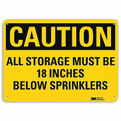 Caution Sign 7 in x 10 in Plastic
