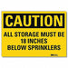 Caution Sign 5inx7in Reflective Sheeting