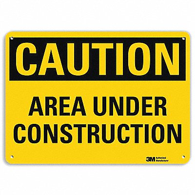 K3082 Caution Sign 10 in x 14 in Aluminum