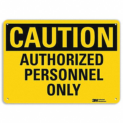 Caution Sign 7 in x 10 in Aluminum