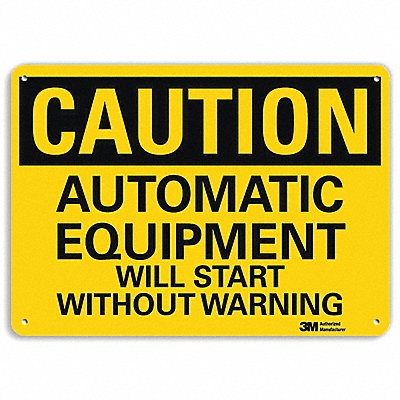 Caution Sign 10 inx14 in Plastic