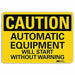 Caution Sign 10 inx14 in Plastic