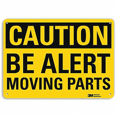 Caution Sign 10 in x 14 in Plastic