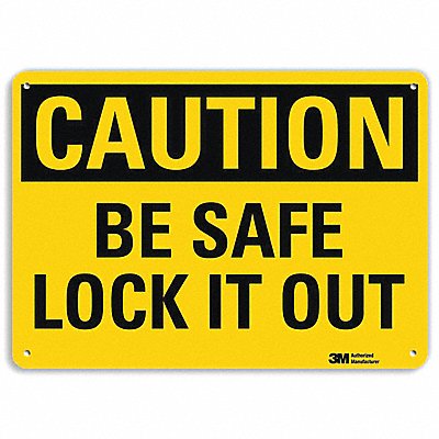 Caution Sign 7 inx10 in Plastic