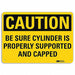 Caution Sign 7 in x 10 in Aluminum