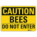 Caution Sign 7 inx10 in Plastic