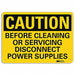 Caution Sign 7 in x 10 in Aluminum