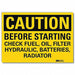 Rflct Maintenance Lbl 7x10in Plastic