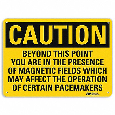 Caution Sign 10 in x 14 in Plastic