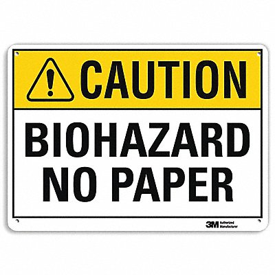 Caution Sign 10 in x 14 in Plastic