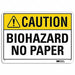 Caution Sign 7 in x 10 in Plastic