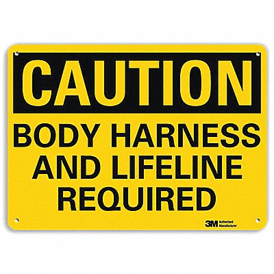 Caution Sign 10 inx14 in Aluminum