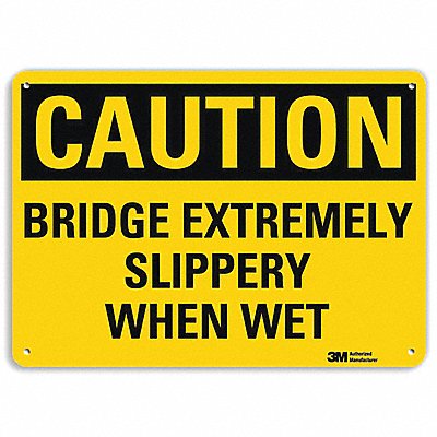 Caution Sign 10 inx14 in Aluminum