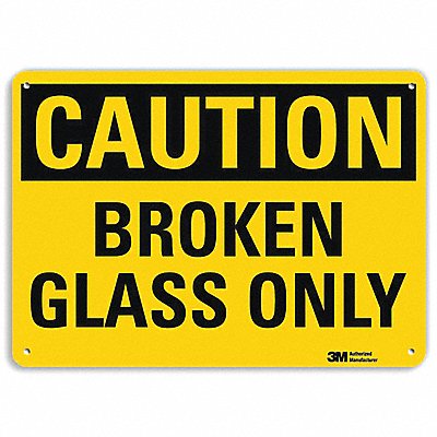 Caution Sign 7 in x 10 in Plastic