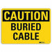 Caution Sign 7 in x 10 in Aluminum