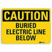 Caution Sign 7 in x 10 in Aluminum
