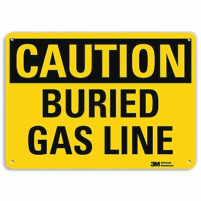 Caution Sign 10 inx14 in Aluminum