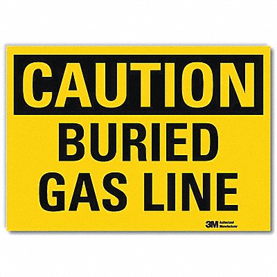 Caution Sign 5 in x 7 in Rflct Sheeting
