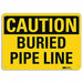 Caution Sign 7 in x 10 in Aluminum