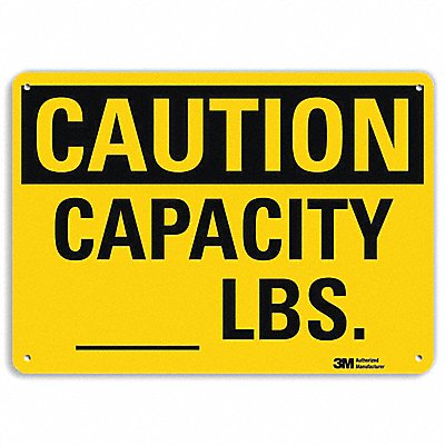 Caution Sign 7 in x 10 in Aluminum