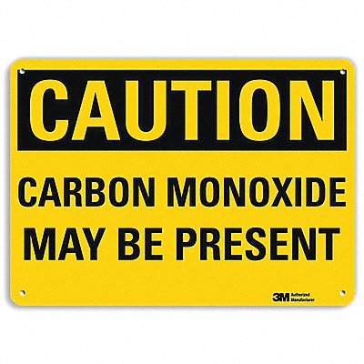 Caution Sign 10 inx14 in Aluminum