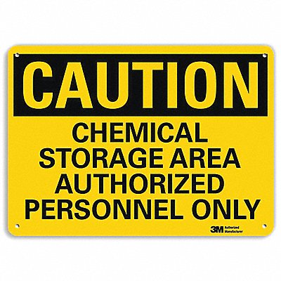 Caution Sign 10 inx14 in Aluminum