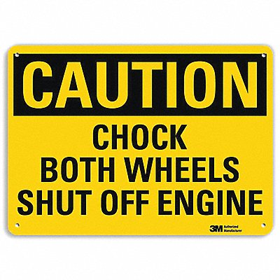Caution Sign 7 inx10 in Plastic