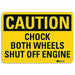 Caution Sign 7 in x 10 in Aluminum