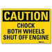 Safety Sign 5 in x 7 in Rflct Sheeting