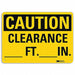 Caution Sign 7 inx10 in Plastic